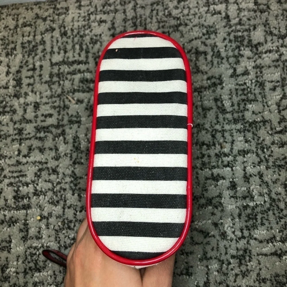 Sephora Black & White Striped Cosmetic Bag